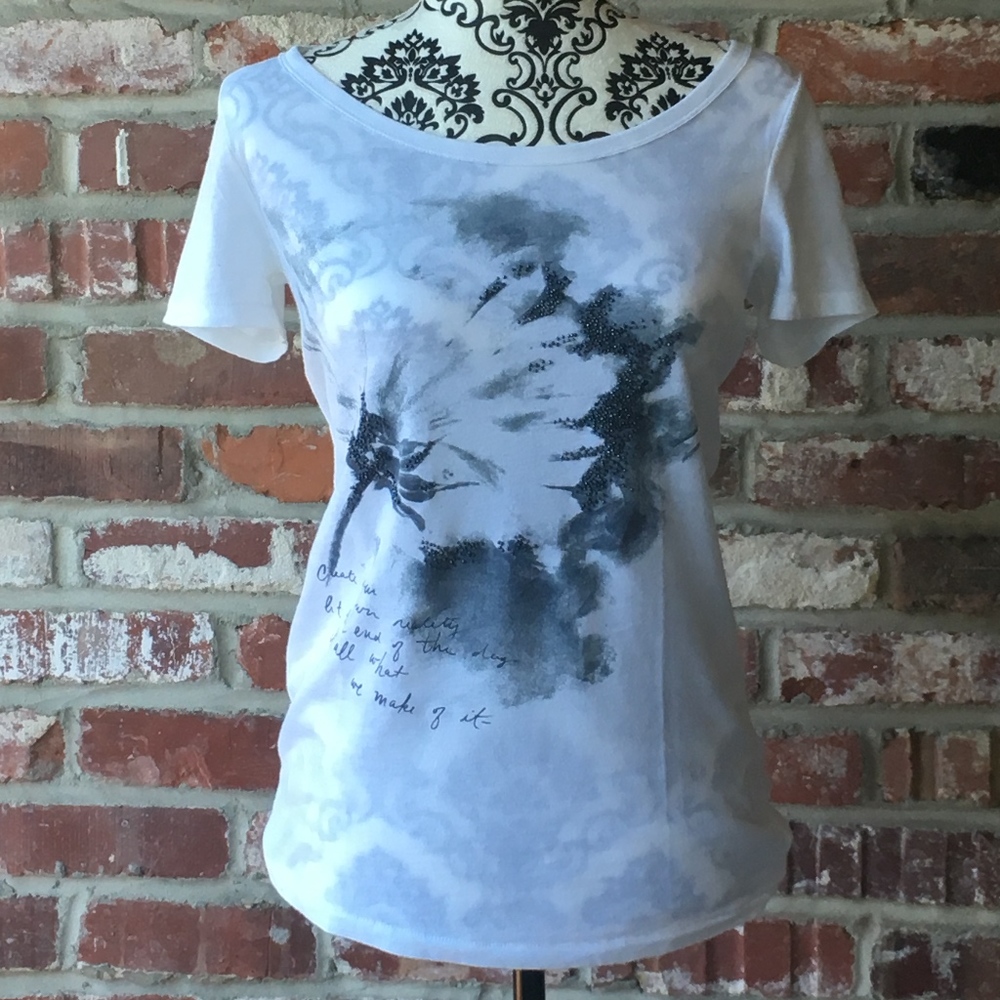 Abercrombie White Graphic T-Shirt